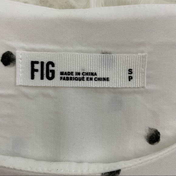 FIG White and Black Polka Dot Shift Dress, Size Small - Picture 4 of 5
